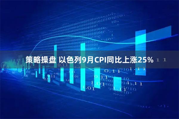 策略操盘 以色列9月CPI同比上涨25%