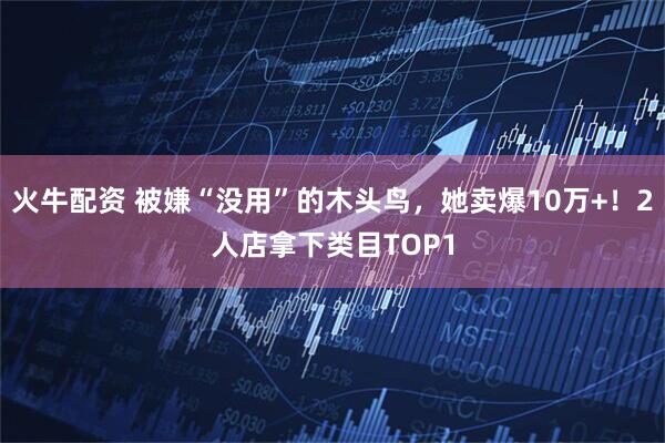 火牛配资 被嫌“没用”的木头鸟,她卖爆10万+!2人店拿下类目TOP1